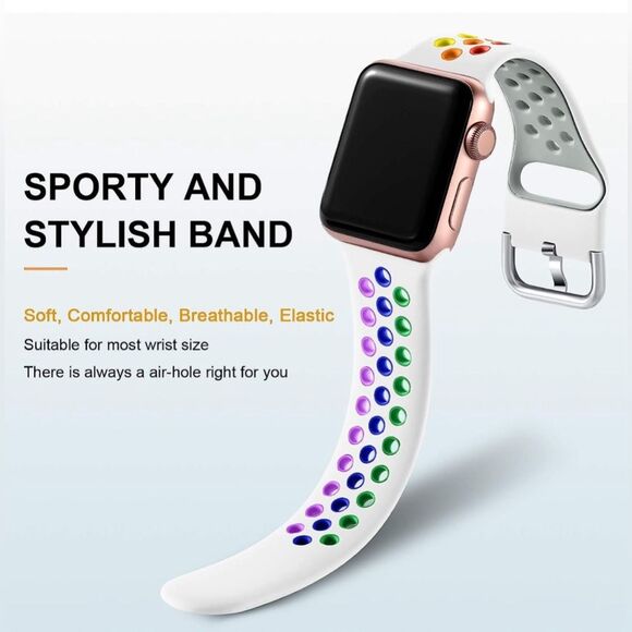 Lerobo 3 Pack Sport Bands Compatible with Apple Watch - Picture 2 of 10